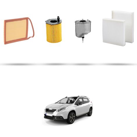 Kit tagliando 4 filtri compatibile con Peugeot 2008 1.6 e-HDI 84kw Dal 2013 (1/5)