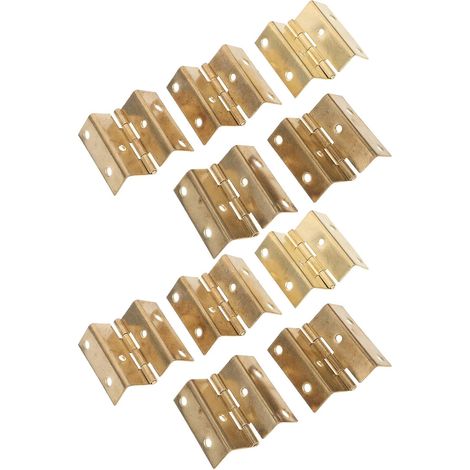 Charnières Métalliques pour Armoires à Angle Droit, 10 Pièces (1/5)