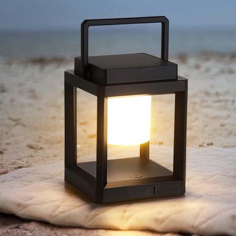 Tragbare Solarlaterne & Tischlampe Wasserdicht Zum Aufhängen für Terrasse & Camping (1/4)