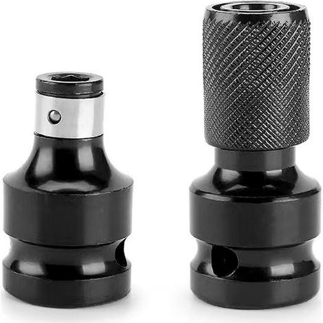 Lot De 2 Adaptateurs D'embouts Pour Clé à Chocs - Convertisseur Douille 1/2 à 1/4" - Accessoires de Précision pour Clés à Cliquet, Tournevis et Plus - Robuste et Polyvalent - Outils de Haute Qu (1/4)