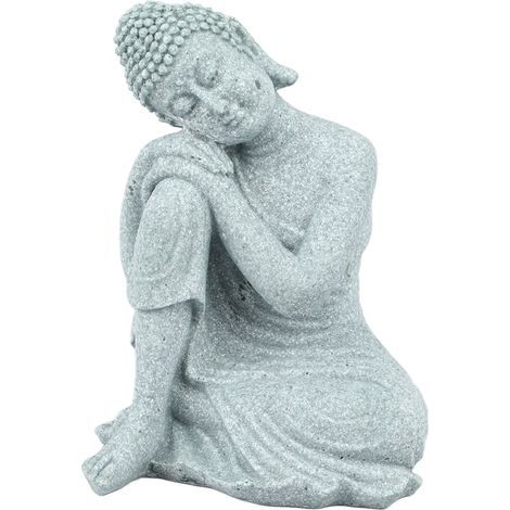 Petit Bouddha Décoratif en Grès Vert - Ornement Apaisant pour Aquarium et Décoration Intérieure (1/5)