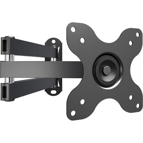 TV Wall Mount 13-30 Inches Swivel Articulated Arm with 180° Swivel & 360° Rotation, ±15° Tilt, Load 15kg, VESA 75x75/100x100, Reinforced Steel for Small Apartment (1/5)