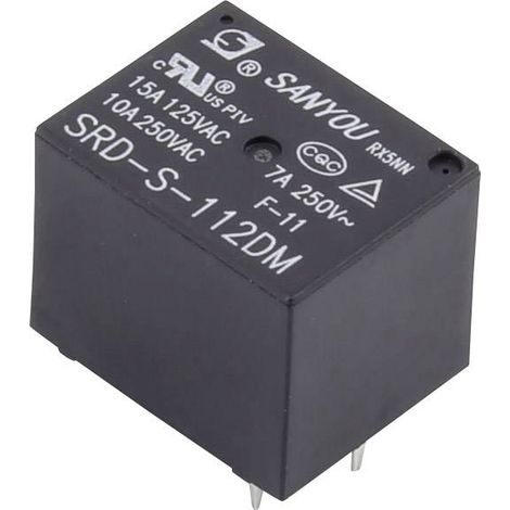 Relais pour circuits imprimés TRU COMPONENTS SRD-S-112DM 1464394 12 V/DC 15 A 1 NO (T) 1 pc(s) (1/2)