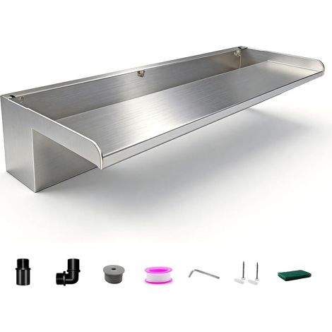 Lame cascade en acier inoxydable de 60 cm - Sans plaque de recouvrement (1/5)