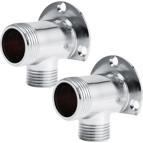 Adattatore per rubinetto – supporto per braccio doccia – ingresso G1/2 / uscita G3/4 – ottone – superficie liscia – sistema doccia