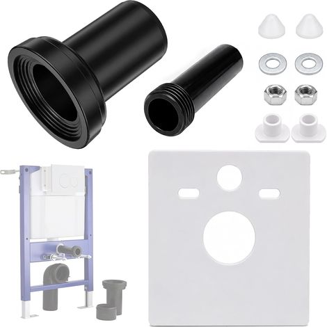Connection Kit for Suspended Bowl, Compatible with 152.426.46.1, for PE pipes Ø 90/110 mm, with WC connections, Sound Insulation Kit 16.002.00.0000 and Accessories for Wall WC (1/5)