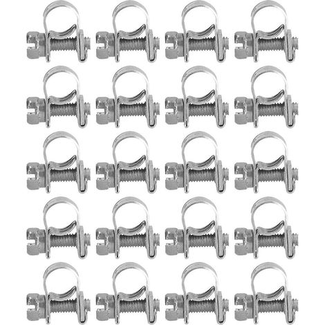 Mini collier de serrage pour tuyau en acier inoxydable 304, antirouille et résistant à la corrosion, collier de serrage particulièrement puissant (8–10 mm) (1/4)