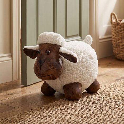Fluffy Sheep Weighted Doorstop
