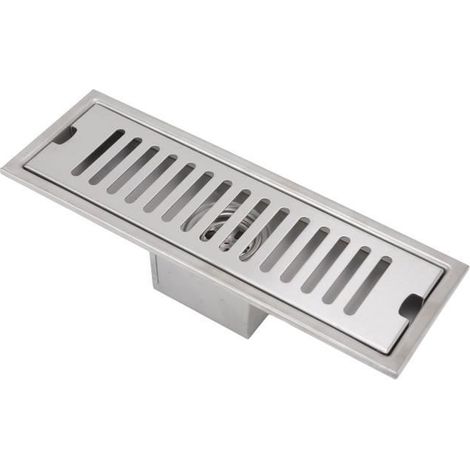 (Wie abgebildet) 12-Zoll-Linear-Duschablauf – Weiß – Stahl – 30 x 9,9 cm (1/4)