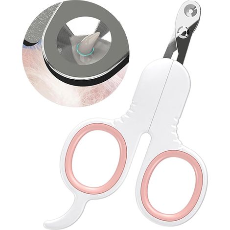 1 Coupe-ongles Acier Inoxydable,Sécurité Trou Guide,Poignée PVS Antidérapante,Chats Chiens Lapins (1/5)