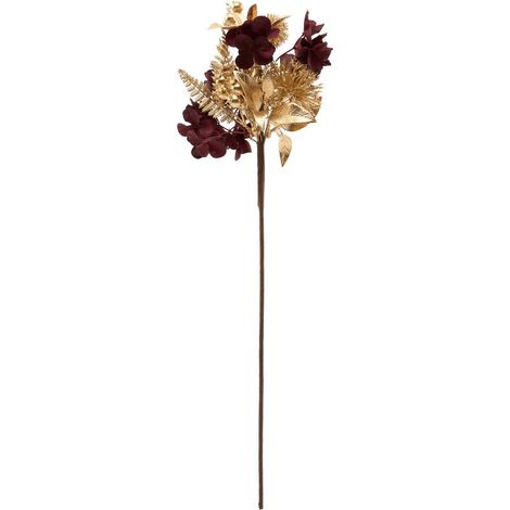 Dekorativer Zweig in Gold und Bordeauxrot, H. 54 cm - Atmosphera créateur d'intérieur (1/2)