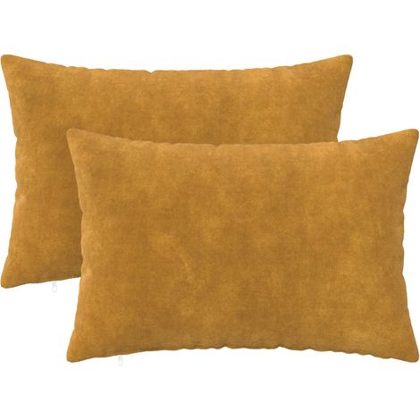 vidaXL Funda de almohada 2 pcs HEERLEN Amarillo 50 x 75 cm (1/5)