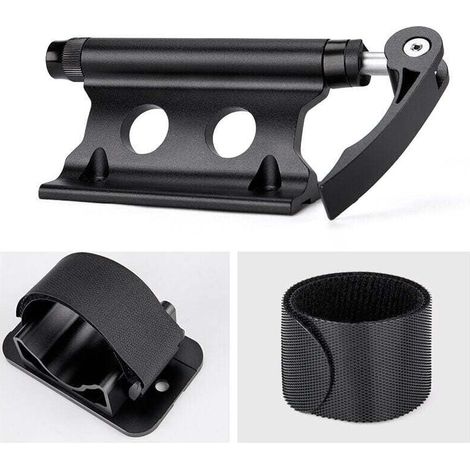 Support de Fixation de Fourche de Vélo, Porte-vélo à Fourche Avant et à libération Rapide en Alliage d'aluminium pour remorque ou Porte-Bagages de Camion(jeu de supports de toit noirs) (1/5)
