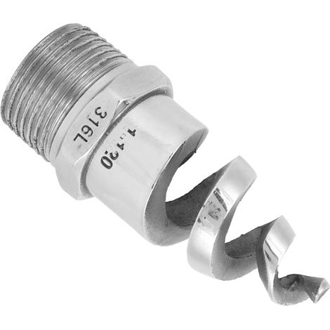 Buse hélicoïdale SPJT en acier inoxydable 316L, filetage mâle, accessoire d'arrosage anti-colmatage (G1 DN25) (1/5)