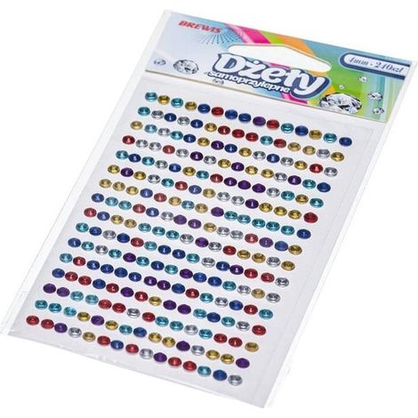 Selbstklebende, bunte Strasssteine, 4 mm, 240 Stück