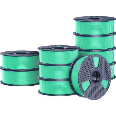 Filament d'imprimante 3D, bobine de 10 kg, haute compatibilité, 10kg Vert du lac (1/2)