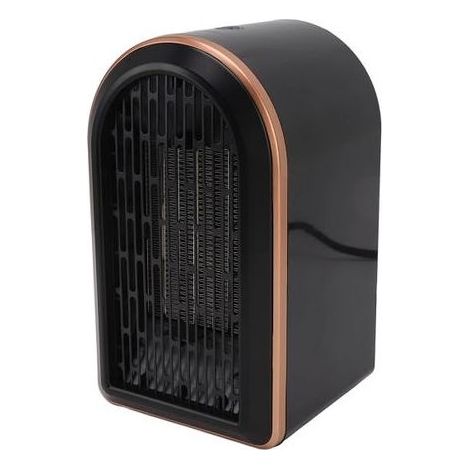 Chauffage d'appoint 1200W noir radiateur électrique compact silencieux pour bureau salon