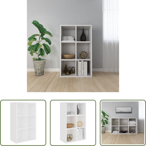 Holzwerkstoff - Bücherregal/Sideboard Weiß 66x30x98 cm Holzwerkstoff (1/5)