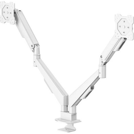 Hama Supporto da tavolo per monitor 1 88,9 cm (35) Bianco Rotante, Girevole, Inclinabile, Regolabile in altezza (1/5)