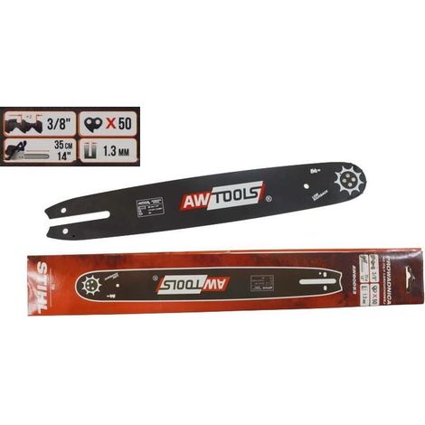 BARRA GUIDA AWTOOLS 35 cm/50/3/8""/1,3 PER STIHL / LINEA NERA (1/5)