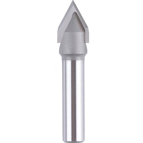 2 flûtes 60 degrés V - Diamètre de coupe : 12 mm - Tige : 8 mm - Fraise CNC - Fraise à tige pour veines, chanfreinages et rainures en V.