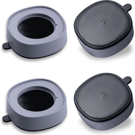 Pieds antidérapants gris pour lave-linge, patins antidérapants universels, avec grandes ventouses et bandes antidérapantes, adaptés aux lave-linge, sèche-linge et appareils électroménagers