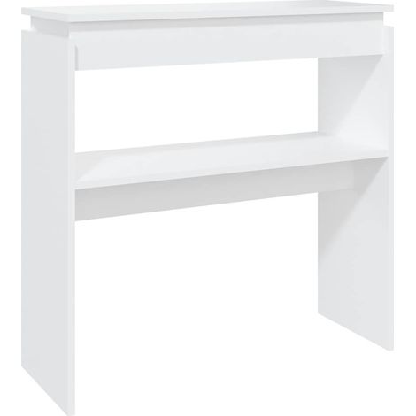 Maison Exclusive - Tavolino Consolle Bianco 80x30x80 cm in Legno Multistrato (1/5)