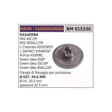 Supporto mozzo portalama rasaerba tagliaerba MGI 45C/SP maori 015336