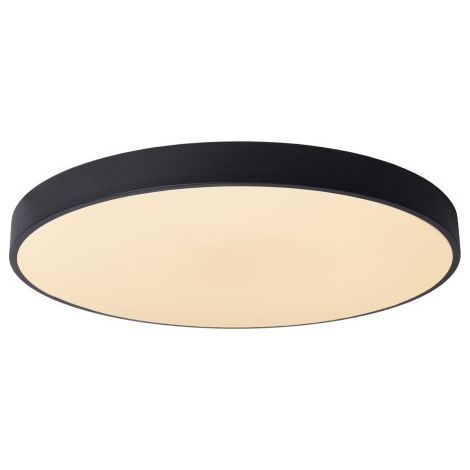 Plafoniera LED Lucide UNAR tonda nera 80cm 80W dimmerabile