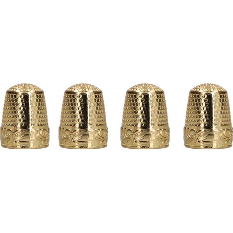 Protège-pouce épais, manchon pour dé à coudre, accessoire de couture et de découpe de tissu, outils de couture, capuchon supérieur pour dé à coudre 0401 or (1/5)