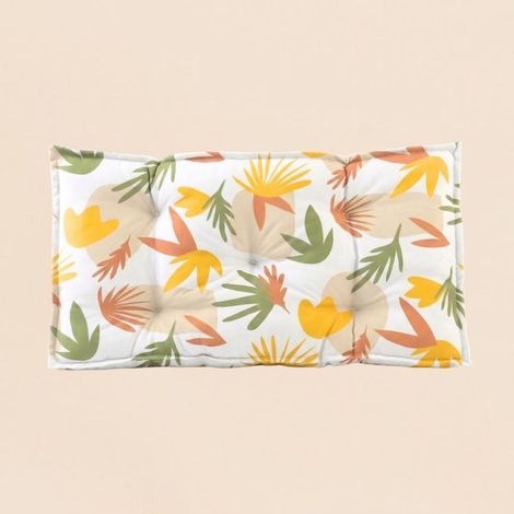 Matelas de sol outdoor déperlant imprimé fleurs coloré 110x70cm