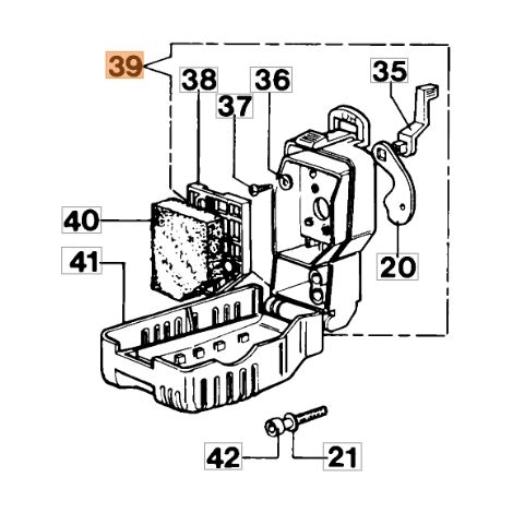 Porte-filtre pour débroussailleuse modèle 433BP 435BP ORIGINAL EMAK 074000390R