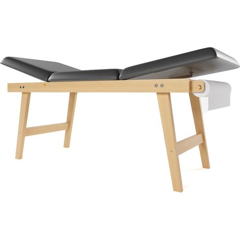 Lettino da Massaggio Visita Fisioterapia Fisso 3 Sezioni 190x70x75 cm 200 Kg Giano Nero (1/5)