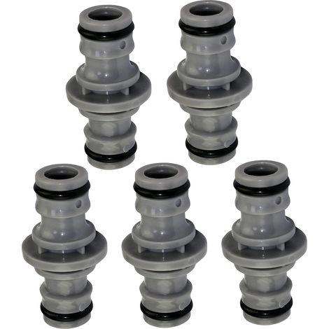 6 pièces Raccord de tuyau d'eau, étanche avec joints toriques en caoutchouc, compatible avec tuyaux 1/2 pouce (1/4)