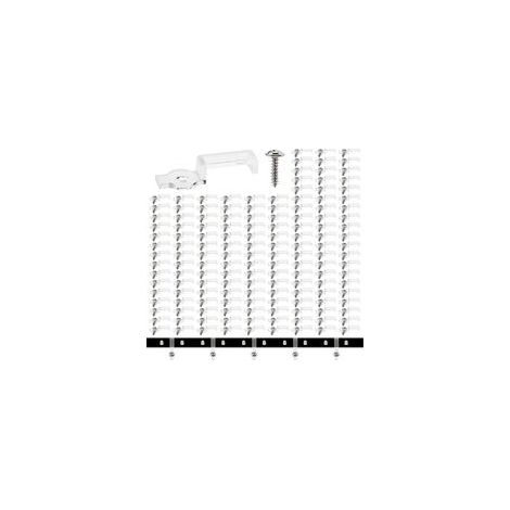150 Pièces 10mm Clips Bande Lumineuse, Clip de Fixation Ruban LED, Support Fixation Bande Lumière Clips, avec Vis, pour 10MM Large LED Bande Lumières (Transparent) (1/5)