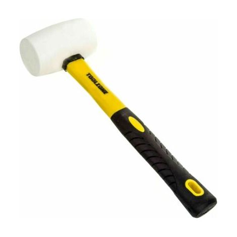 Rubber Mallet 16oz White No Mark Hammer Fibreglass Shaft Camping Paving HM110