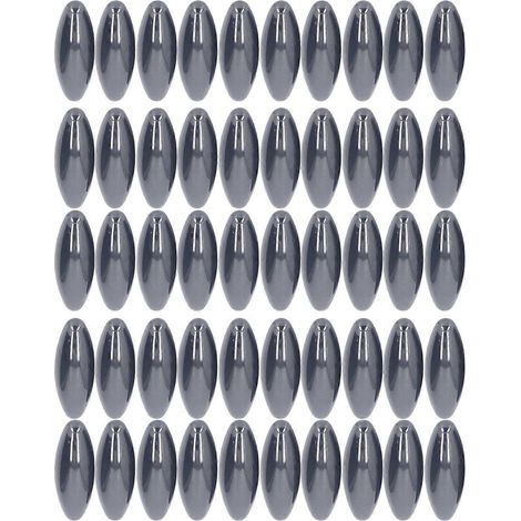 50-teiliges Set ovaler Magnete, schwarze Magnete, Stein-Eier-Magnete, Spielzeug, Lehrmittel für Kinder und Schüler, 30 x 10 mm / 1