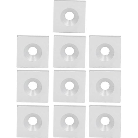 10-teiliges Profil-Endkappen-Set für Kanalsysteme, Einzelloch-Abdeckung, Aluminiumlegierung, Silber
