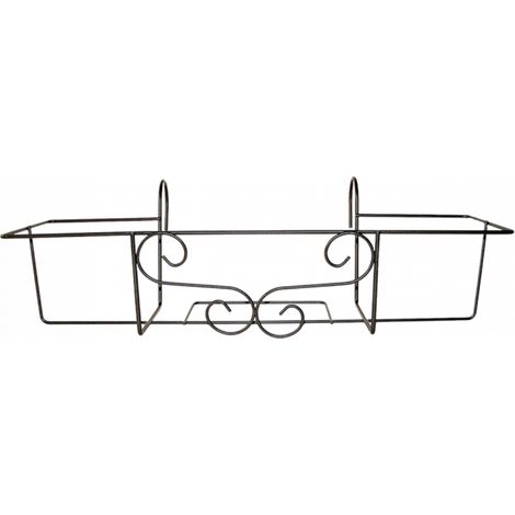 Support de jardinière pour balcon L - L 62 x P 27 x H 17,9 - Fer - Livraison gratuite
