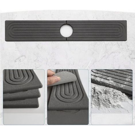 Tapis de robinet minimaliste nordique en terre de diatomées, séchage rapide pour cuisine et salle de bain (gris foncé, 2) (1/5)
