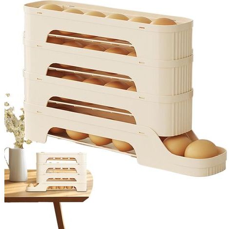 Distributeur d'œufs à rouler, distributeur automatique d'œufs – Ventilé, organiseurs de cuisine multicouches et stockage, fournitures de cuisson pour comptoir, porte de réfrigérateur (1/5)