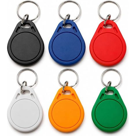6 insignias NFC regrabables NTAG215 (540 bytes), llaveros RFID impermeables IP65, etiquetas NFC NTAG215 para iPhone, accesos directos de iOS, Android, Samsung, Huawei, Amiibo, domótica. (1/5)