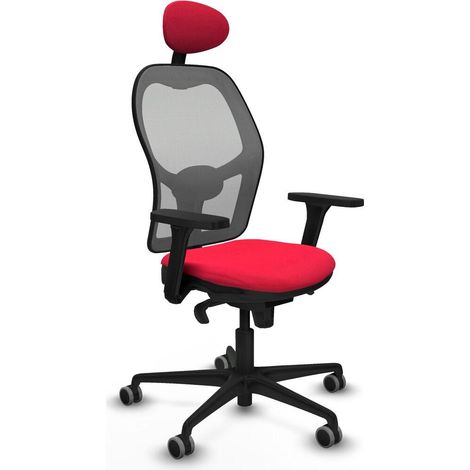 piqueras-y-crespo Sedia da ufficio comfort rossa regolabile (1/3)