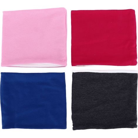 4 Écharpes Cou pour Enfants en Coton Chaud - Cache-Col Double Épaisseur Coloré pour Garçons et Filles (1/5)