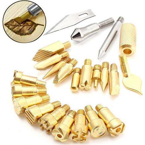 23-teiliges Set mit Brandmalerei-Spitzen, Holzbrennset, Gravurwerkzeug für Erwachsene, DIY-Geschenk für Anfänger, Geburtstag, Weihnachten, Party