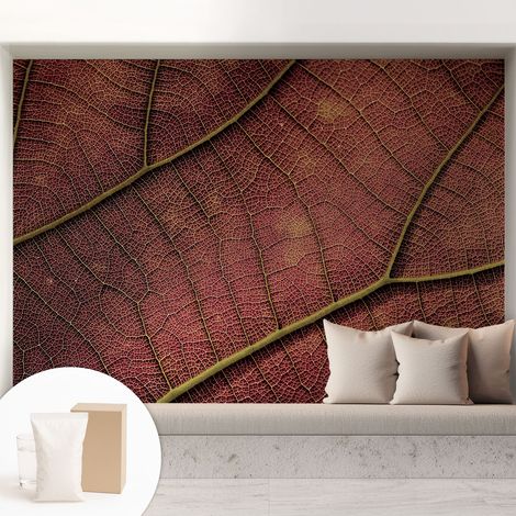 Papier peint intissé avec imprimé installation simple qualité excellente sans désordre - Colle incluse gratuite Texture feuillue 208x146 cm (1/5)