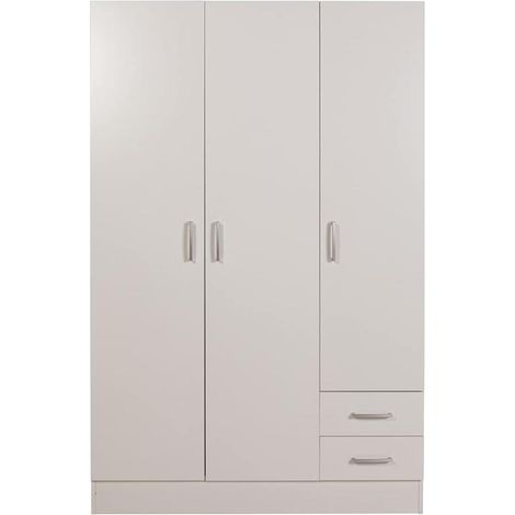 Armadio 3 ante + 2 cassetti cm 120x50 bianco