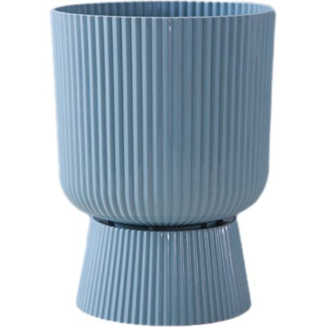 Kunststoff-Blumentöpfe, Blumentöpfe mit Abflusslöchern, hübsche Blumentöpfe, Pflanzgefäße, geeignet zur Dekoration von Garten, Wohnung und Büro – blau (1/5)