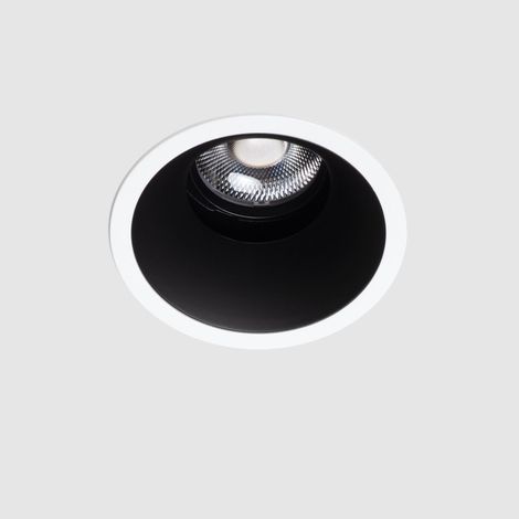 LED Downlight Rund Loop Schnitt Ø 95mm 4000K Standard Mattschwarz 20 W Einbau (1/5)