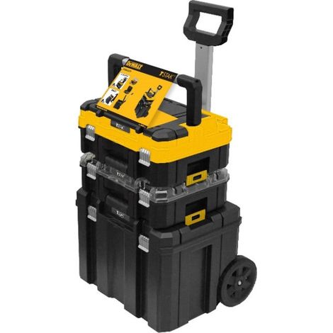 Dewalt DWST1-81049 TStak Tower Rolling Mobile Tool Storage Boxes - 2 Tstak Cases (1/10)